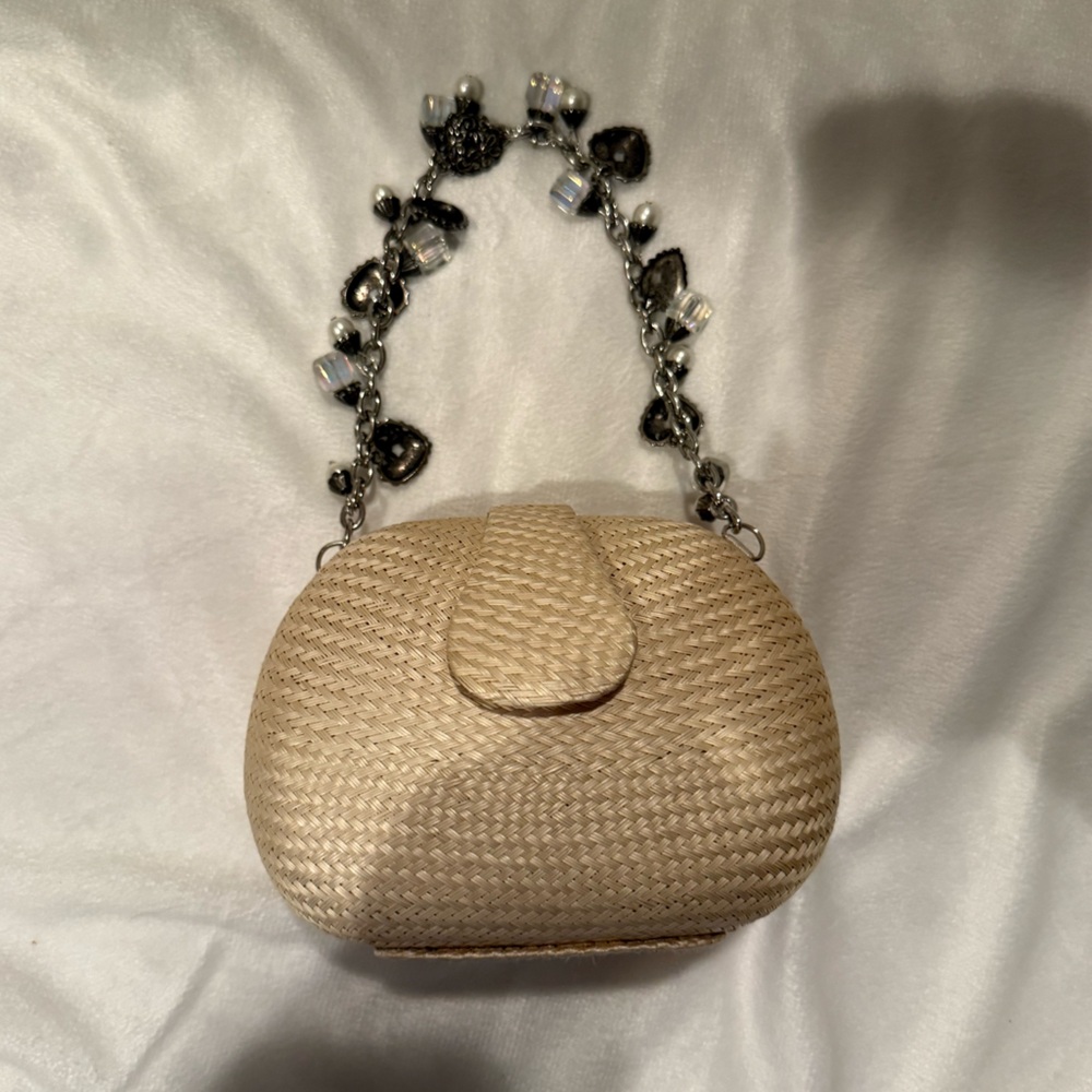Super Fun Donna Dixon Raffia Evening Bag